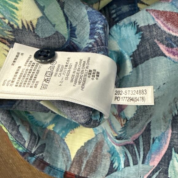 Tommy Bahama Short Sleeve Shirt All Over Print Fuego Palms Rayon Camp Casual XXL - Picture 11 of 15